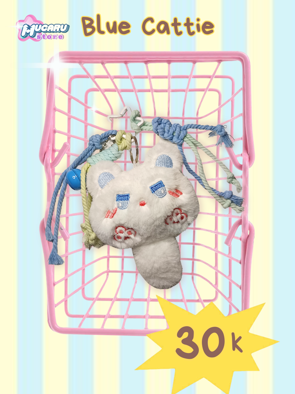 Blue Cattie Bag Charm